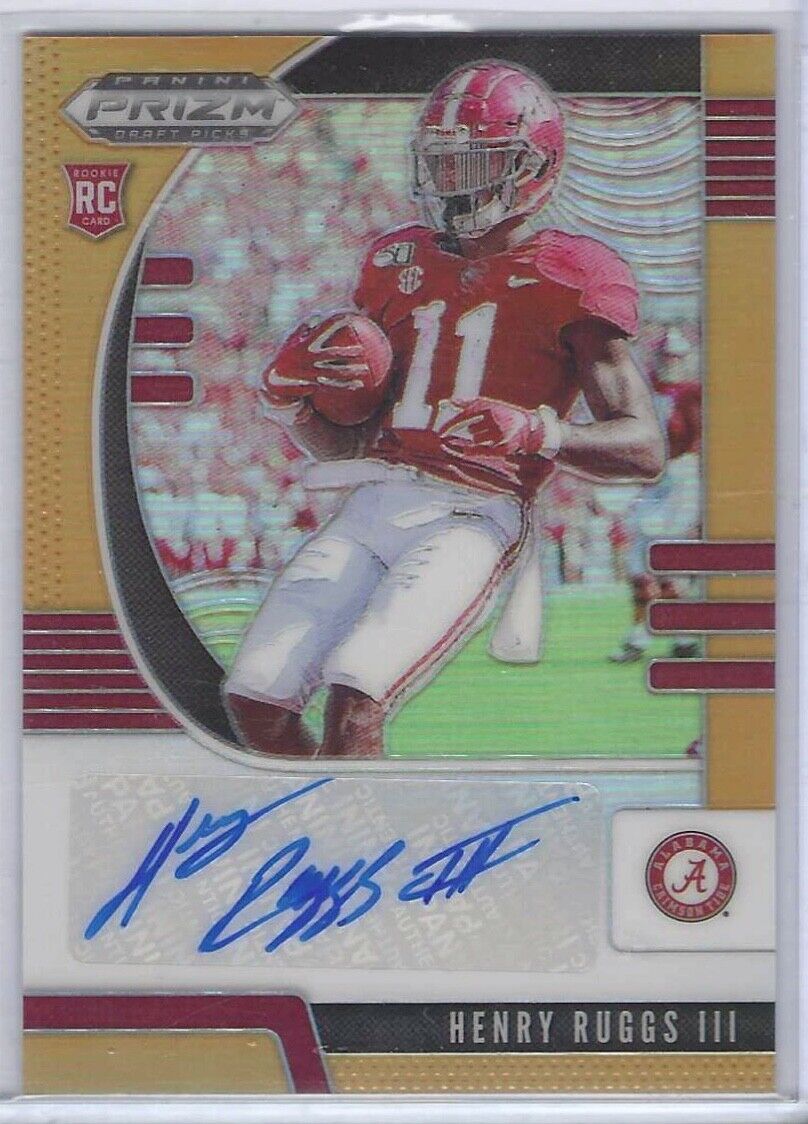 HENRY RUGGS III 2020 PANINI PRIZM DRAFT PICKS ORANGE PRIZMS AUTO RC #D 054/149