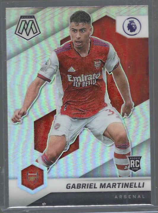 GABRIEL MARTINELLI 2021-22 PANINI MOSAIC EPL SILVER PRIZM ROOKIE RC #65