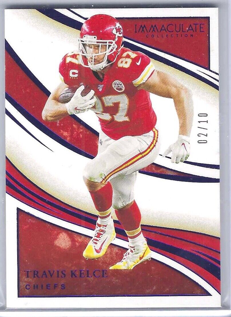 TRAVIS KELCE 2020 PANINI IMMACULATE COLLECTION BLUE #D 02/10