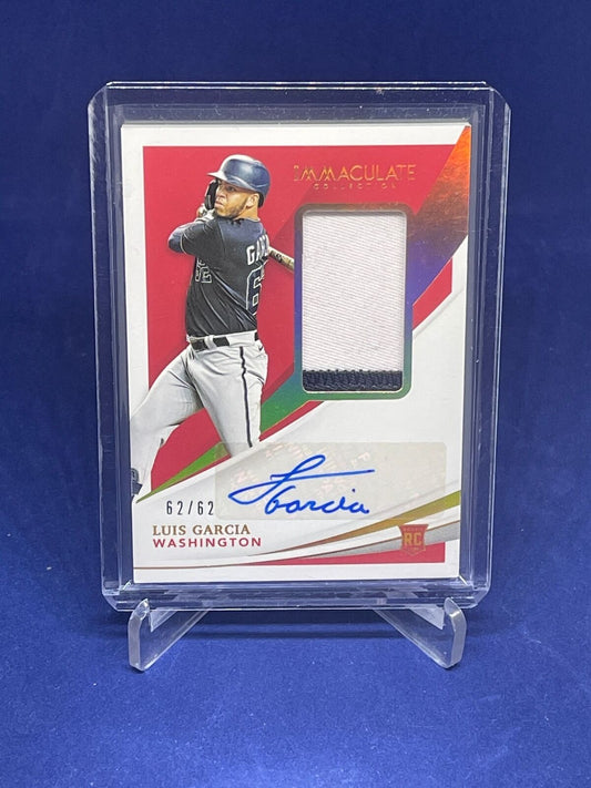 LUIS GARCIA 2021 PANINI IMMACULATE PATCH AUTO ROOKIE RC #D 62/62