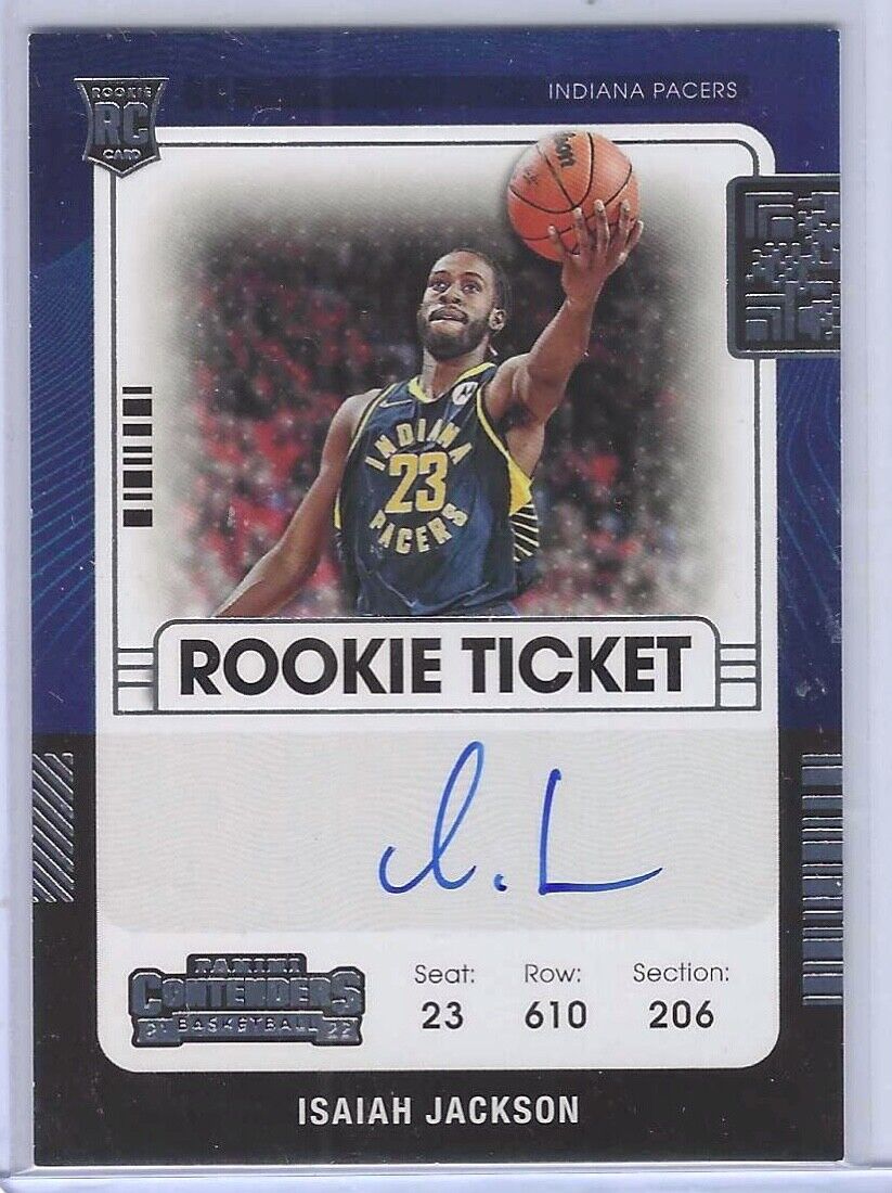 ISAIAH JACKSON 2021-22 PANINI CONTENDERS ROOKIE TICKET VARIATION AUTO RC #122
