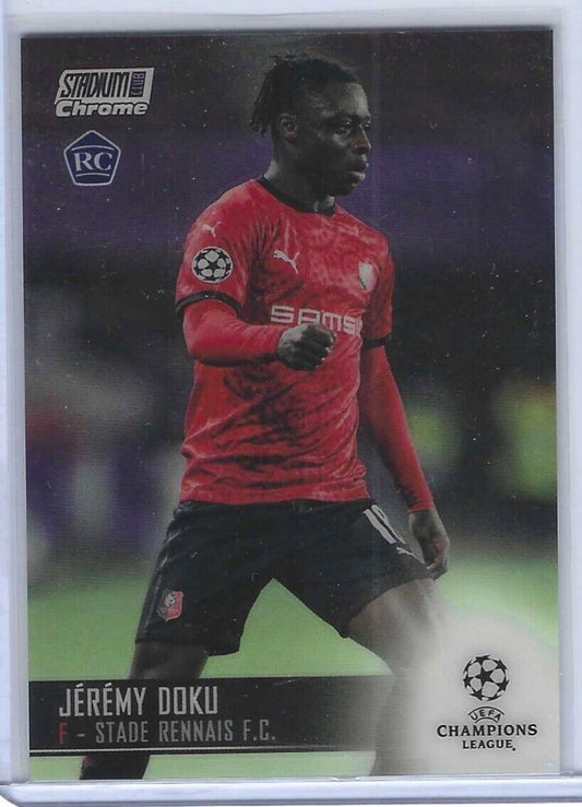 JEREMY DOKU 2020-21 TOPPS STADIUM CLUB CHROME TRUE ROOKIE RC #22