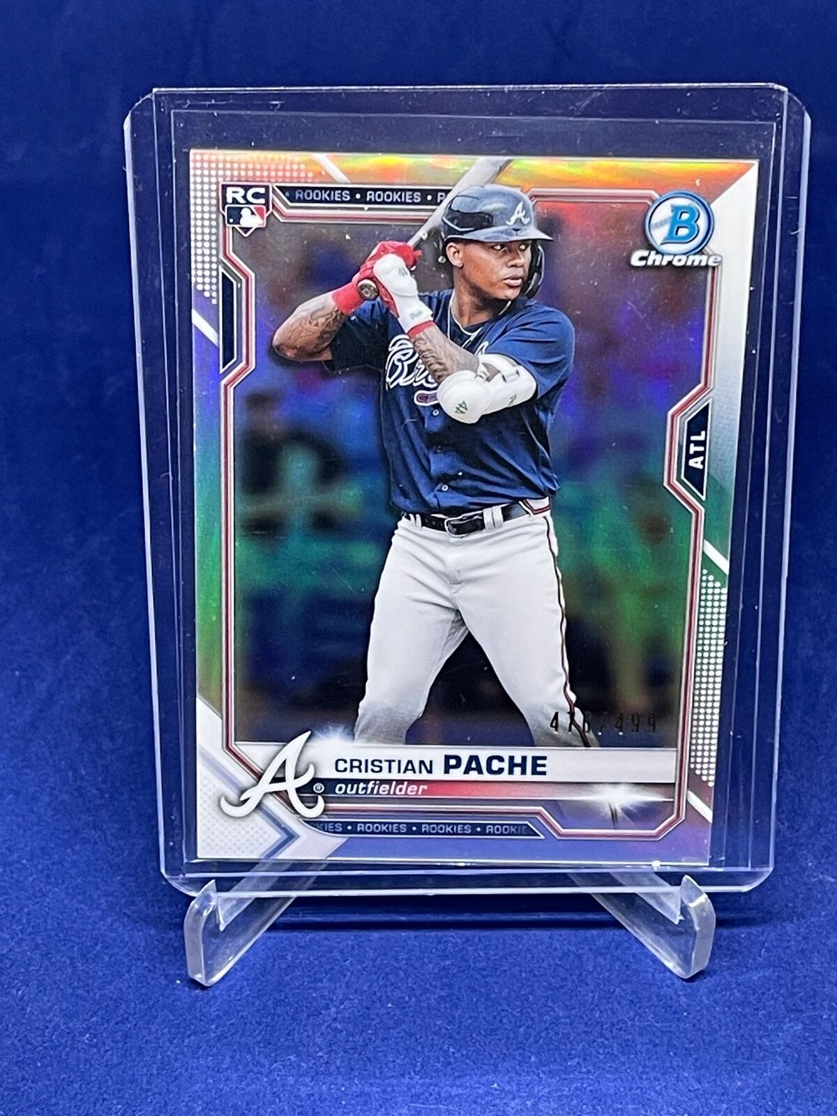 CRISTIAN PACHE 2021 BOWMAN CHROME REFRACTOR ROOKIE RC #D 476/499