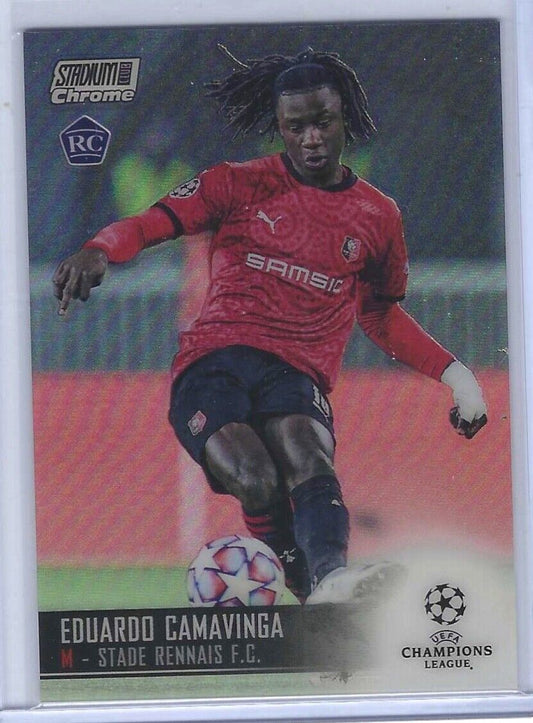 EDUARDO CAMAVINGA 2020-21 STADIUM CLUB CHROME SSP VARIATION REFRACTOR RC #35