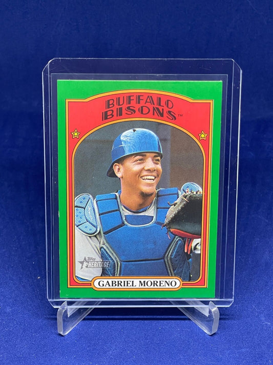 GABRIEL MORENO 2021 TOPPS HERITAGE MINORS GREEN PROSPECT #D 40/75
