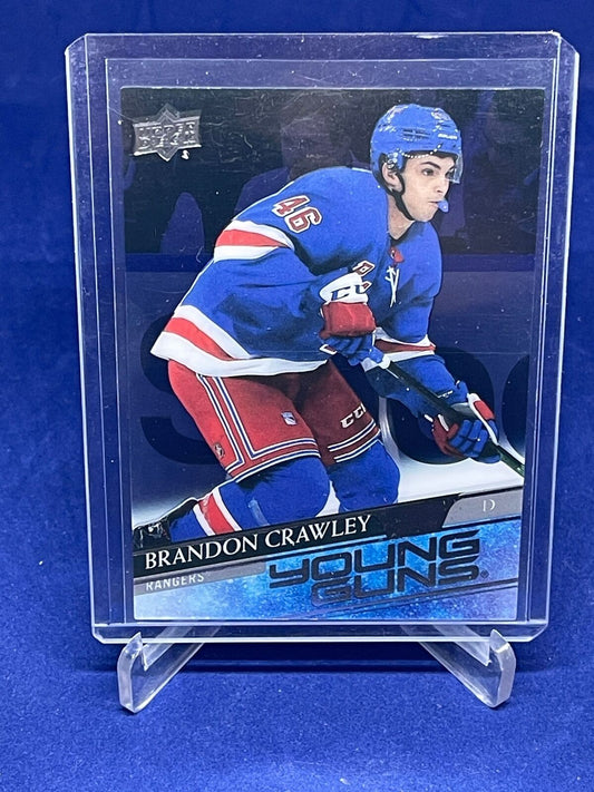 BRANDON CRAWLEY 2020-21 UPPER DECK SERIES 2 YOUNG GUNS CLEAR CUT RC #464