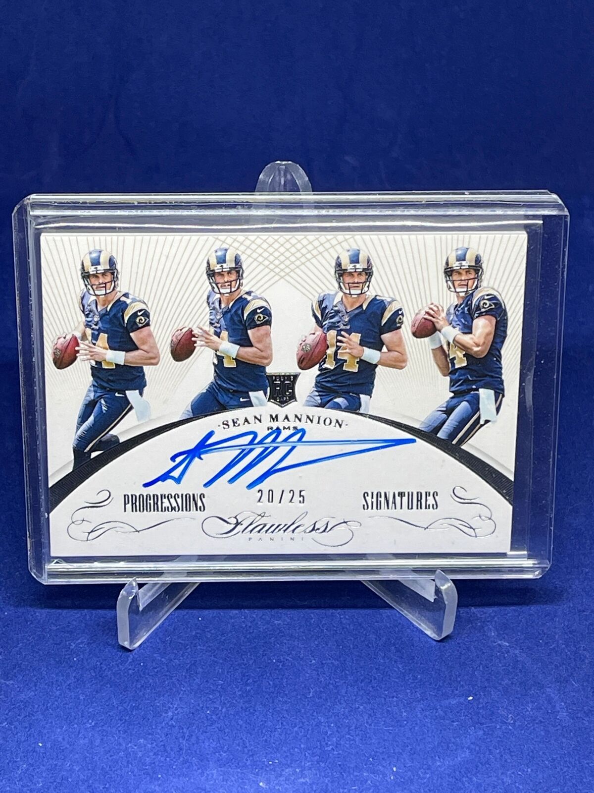 SEAN MANNION 2015 PANINI FLAWLESS PROGRESSIONS ON CARD AUTO ROOKIE RC #D 20/25