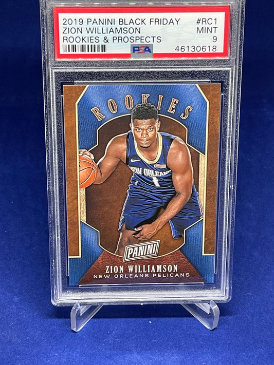 ZION WILLIAMSON 2019-20 PANINI BLACK FRIDAY ROOKIES AND PROSPECTS RC PSA 9 MINT