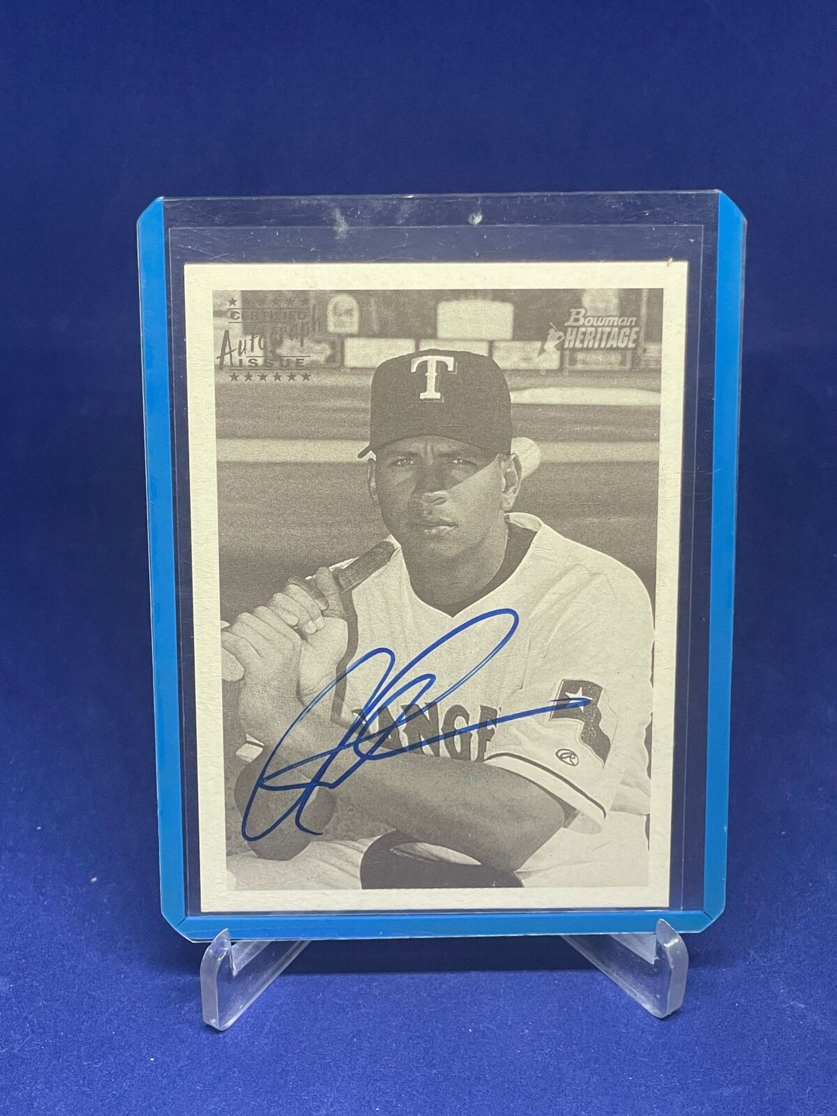 ALEX RODRIGUEZ 2001 BOWMAN HERITAGE REAL ONE ON CARD AUTO
