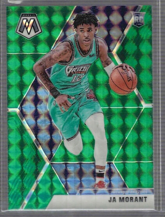 JA MORANT 2019-20 PANINI MOSAIC GREEN MOSAIC PRIZM ROOKIE RC #219