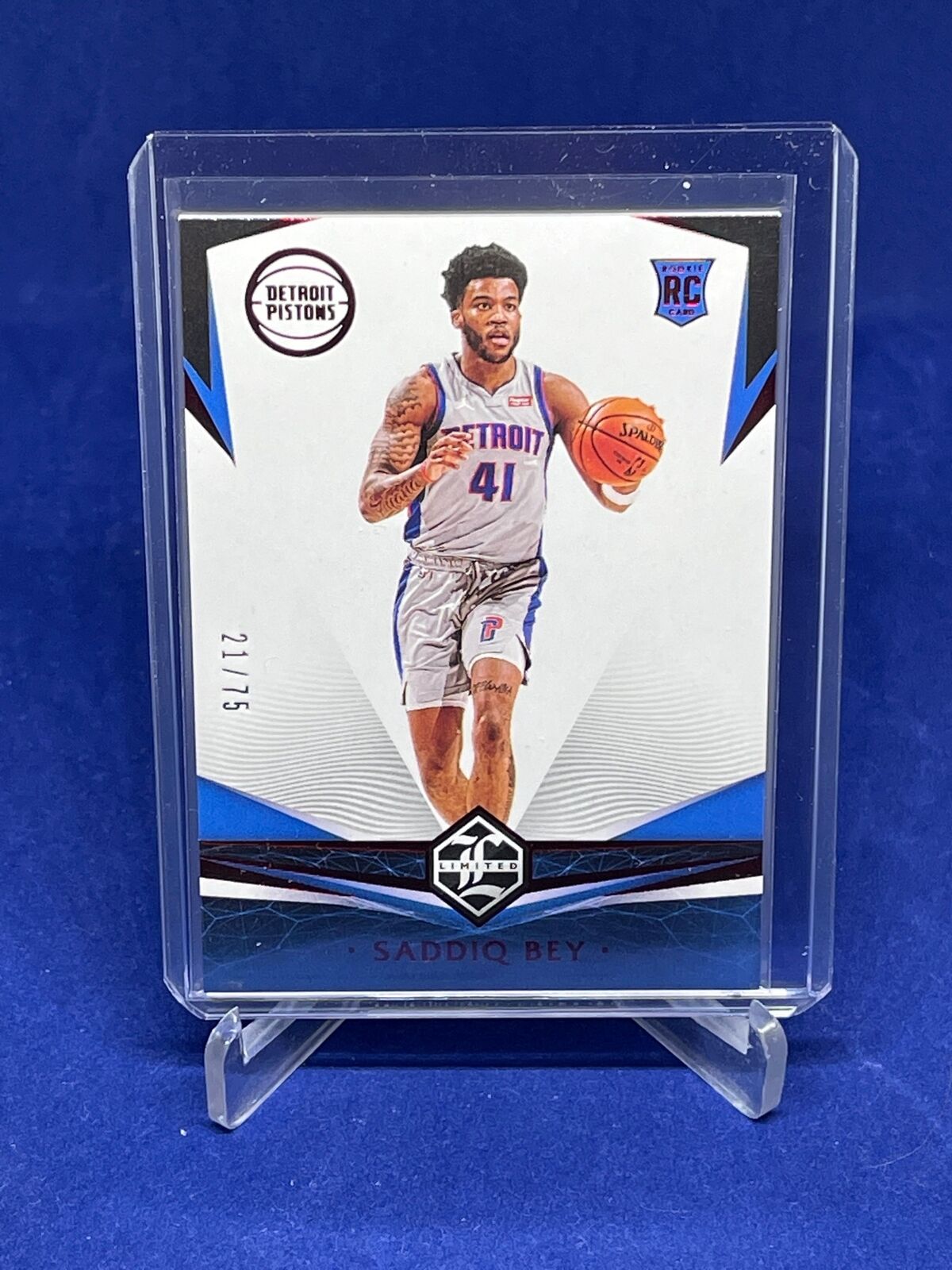 SADDIQ BEY 2020-21 PANINI CHRONICLES LIMITED ROOKIE RC #D 21/75