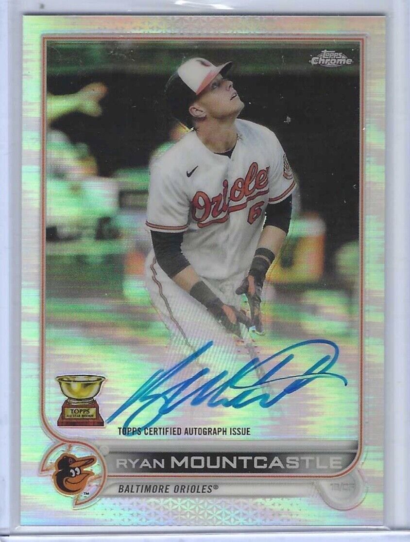 RYAN MOUNTCASTLE 2022 TOPPS CHROME ON CARD REFRACTOR AUTO #D 181/499