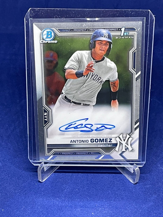 ANTONIO GOMEZ 2021 BOWMAN CHROME 1ST ON CARD AUTO PROSPECT