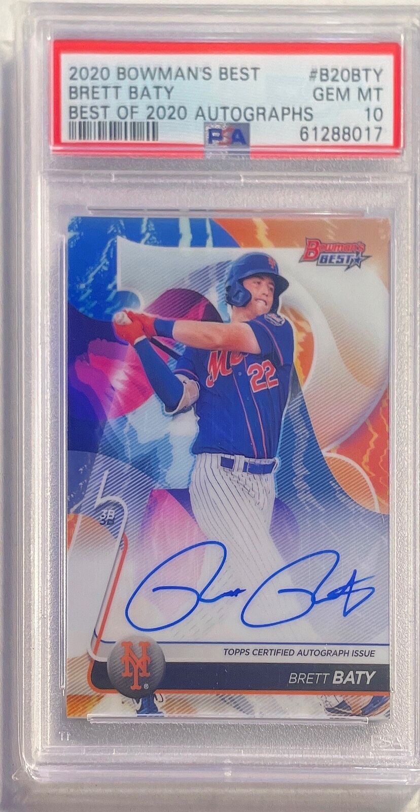 BRETT BATY 2020 BOWMAN'S BEST BEST OF 2020 AUTO #B20BTY PSA 10 GEM MINT POP 23