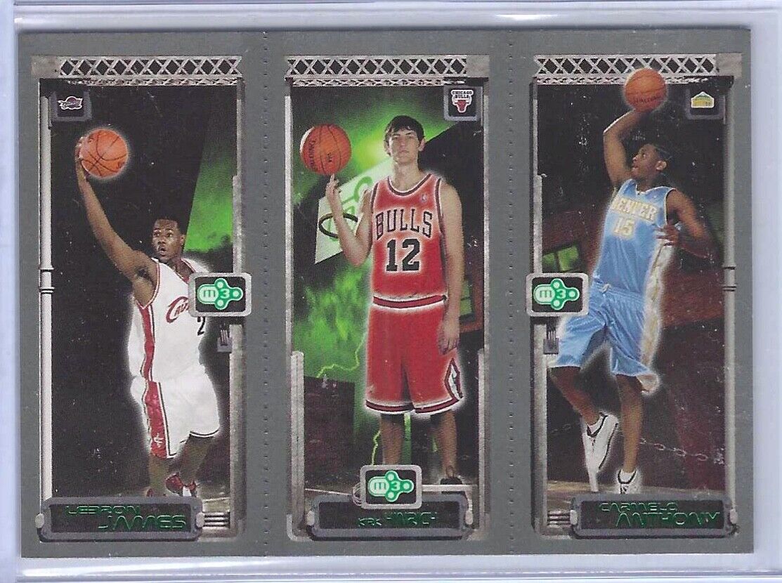 LEBRON JAMES CARMELO ANTHONY HINRICH 2003 TOPPS MATRIX ROOKIE RC #113 #117 #111