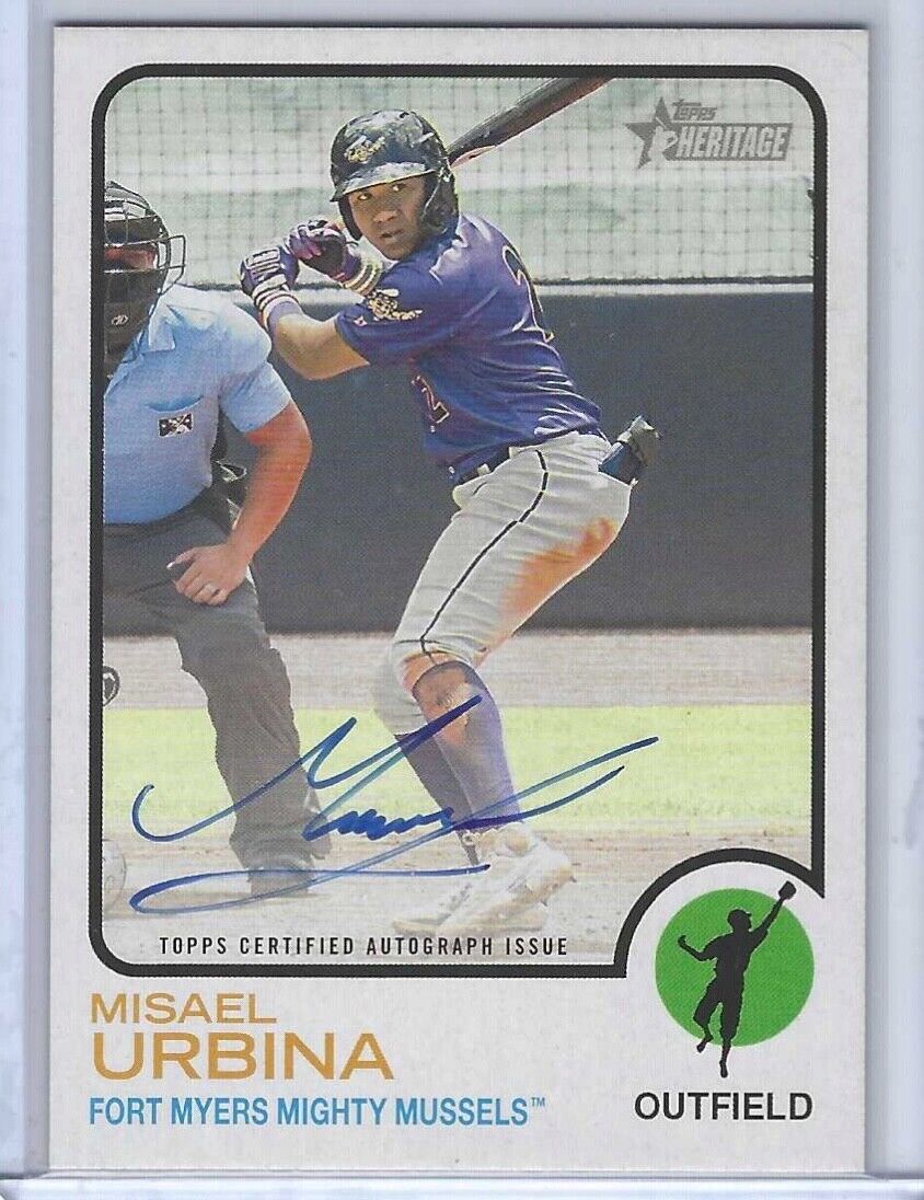 MISAEL URBINA 2022 TOPPS HERITAGE MINOR LEAGUE PROSPECT REAL ONE AUTO #ROA-MU