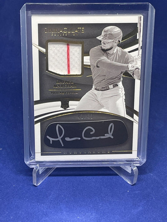 RAFAEL MARCHAN 2021 PANINI IMMACULATE EYE BLACK PATCH AUTO ROOKIE RC #D 41/43