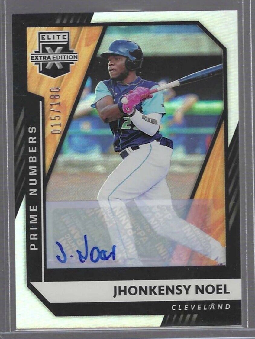 JHONKENSY NOEL 2021 PANINI ELITE EXTRA EDITION SILVER FOIL PROSPECT AUTO #D /180