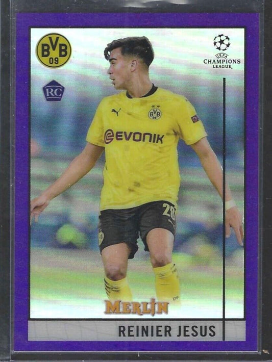 REINIER JESUS 2020-21 TOPPS MERLIN UEFA PURPLE REFRACTOR ROOKIE RC #D 264/299