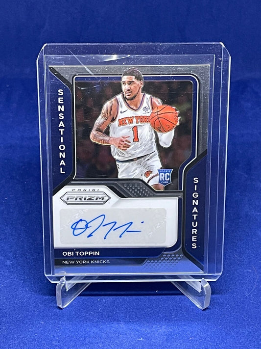 OBI TOPPIN 2020-21 PANINI PRIZM SENSATIONAL SIGNATURES AUTO ROOKIE RC