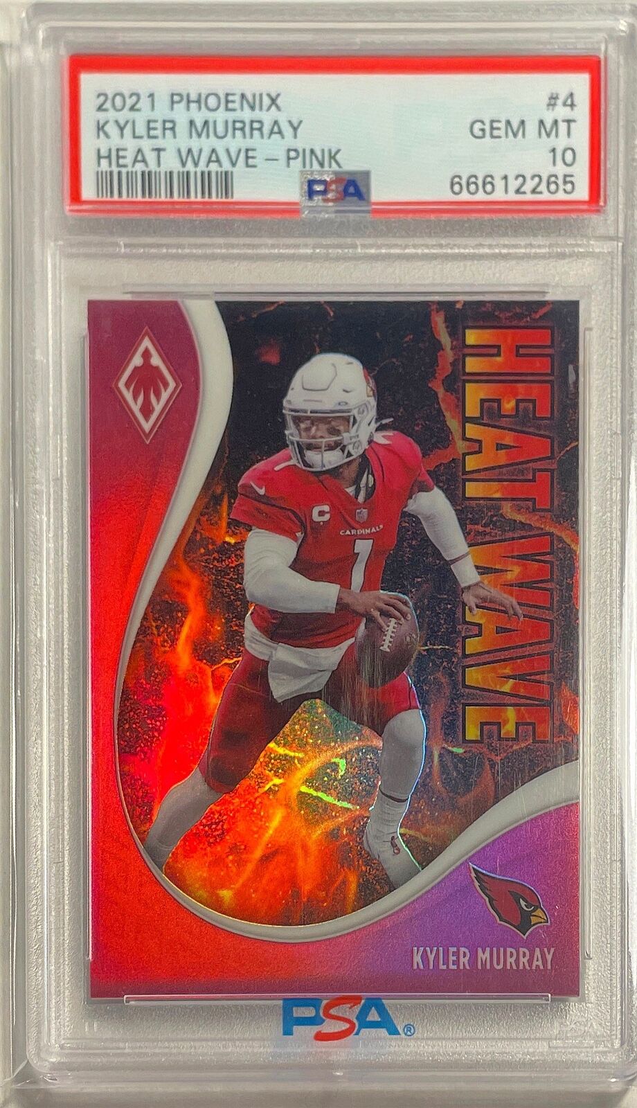 KYLER MURRAY 2021 PHOENIX HEAT WAVE PINK PRIZM #D 36/175 PSA 10 GEM MINT POP 1/1