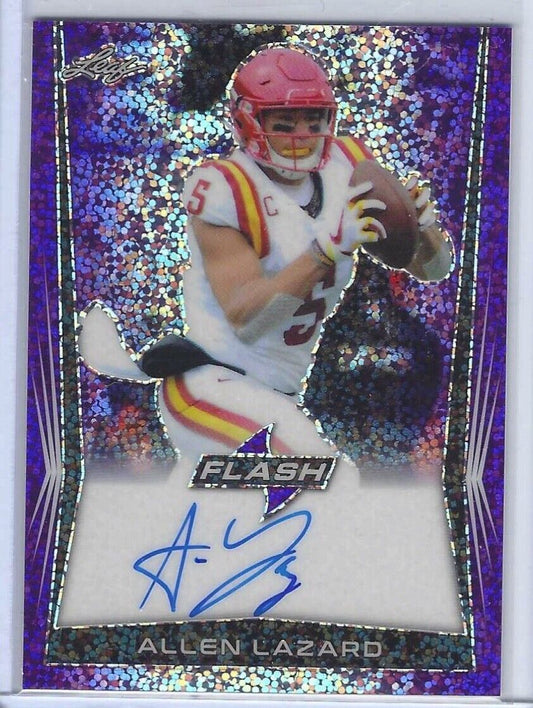 ALLEN LAZARD 2018 LEAF FLASH PURPLE FLASH PRIZM AUTO RC #D 21/25