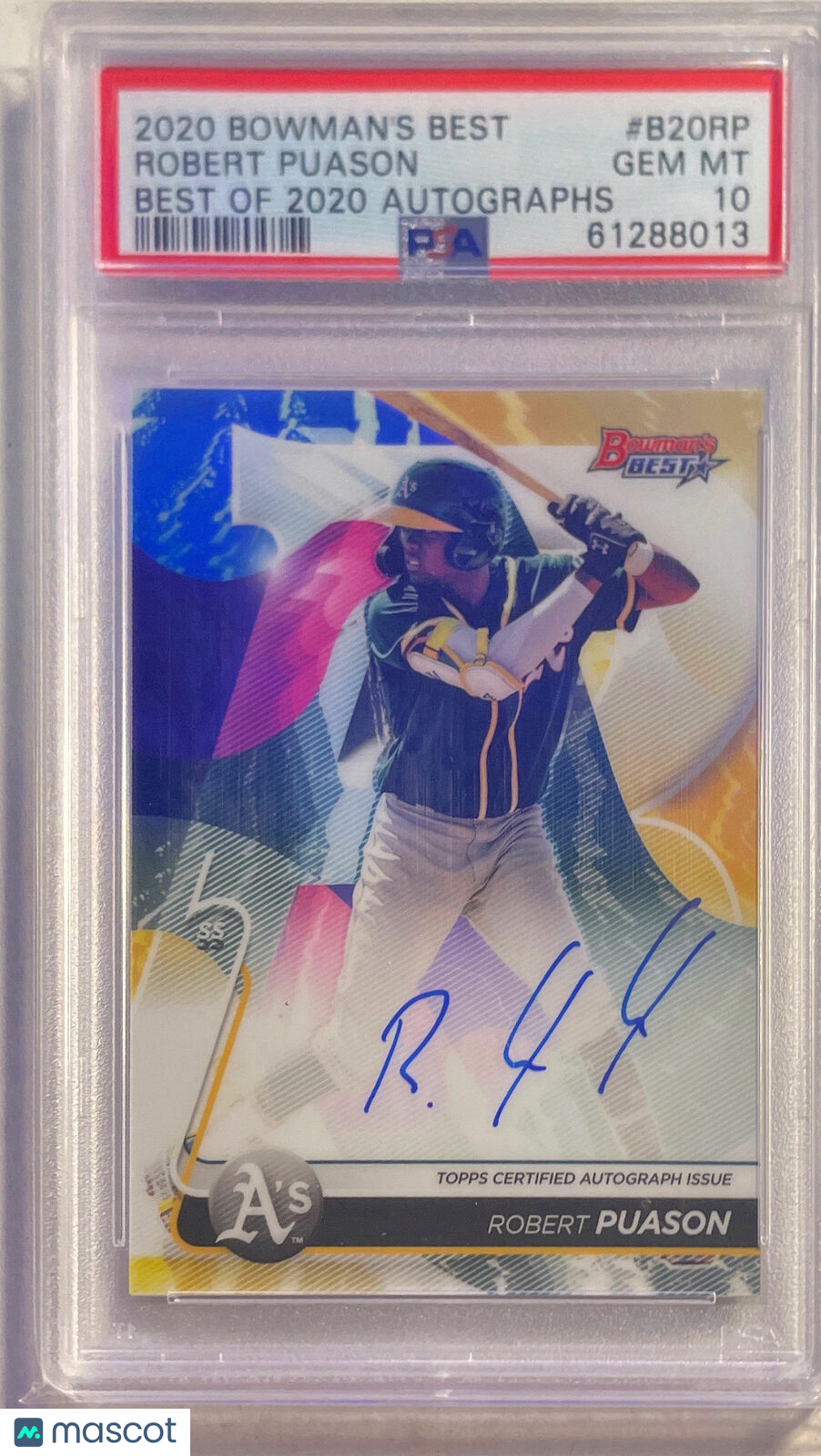 ROBERT PUASON 2020 BOWMAN'S BEST BEST OF 2020 AUTO #B20RP PSA 10 GEM MINT POP 28