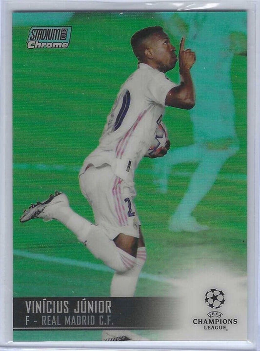 VINICIUS JUNIOR 2020-21 TOPPS STADIUM CLUB CHROME AQUA REFRACTOR #D 150/199
