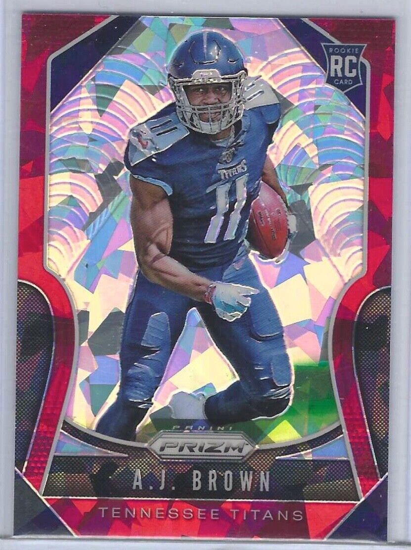AJ BROWN 2019 PANINI PRIZM RED CRACKED ICE PRIZM RC #344