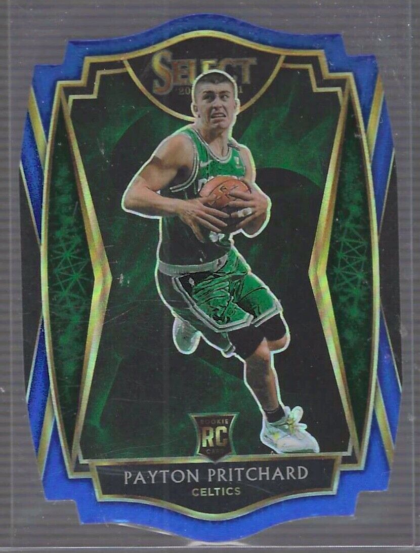 PAYTON PRITCHARD 2020-21 PANINI SELECT PREMIER LEVEL BLUE PRIZM DIE CUT RC /249