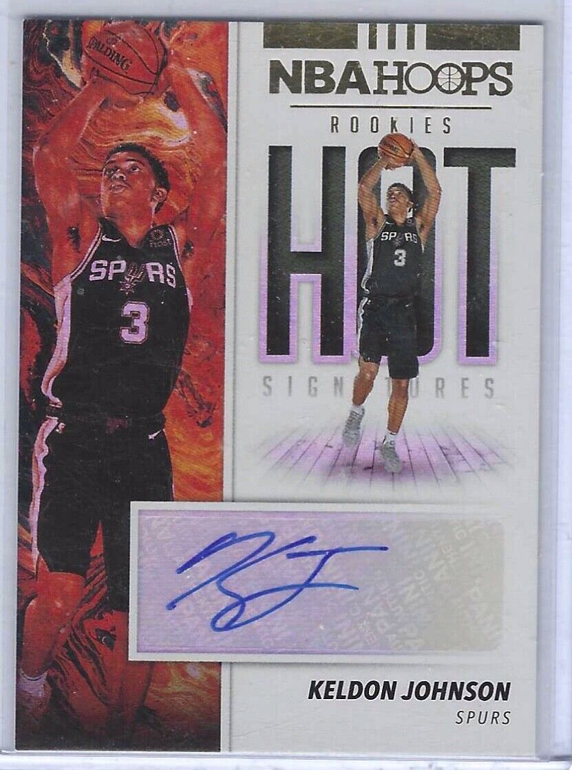 KELDON JOHNSON 2019-20 NBA HOOPS HOT SIGNATURES ROOKIE AUTO RC #HR-KJN