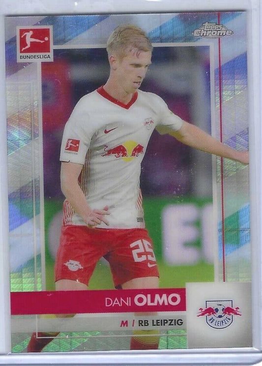 DANI OLMO 2020-21 TOPPS CHROME BUNDESLIGA SILVER HYPER REFRACTOR RC #D 063/199