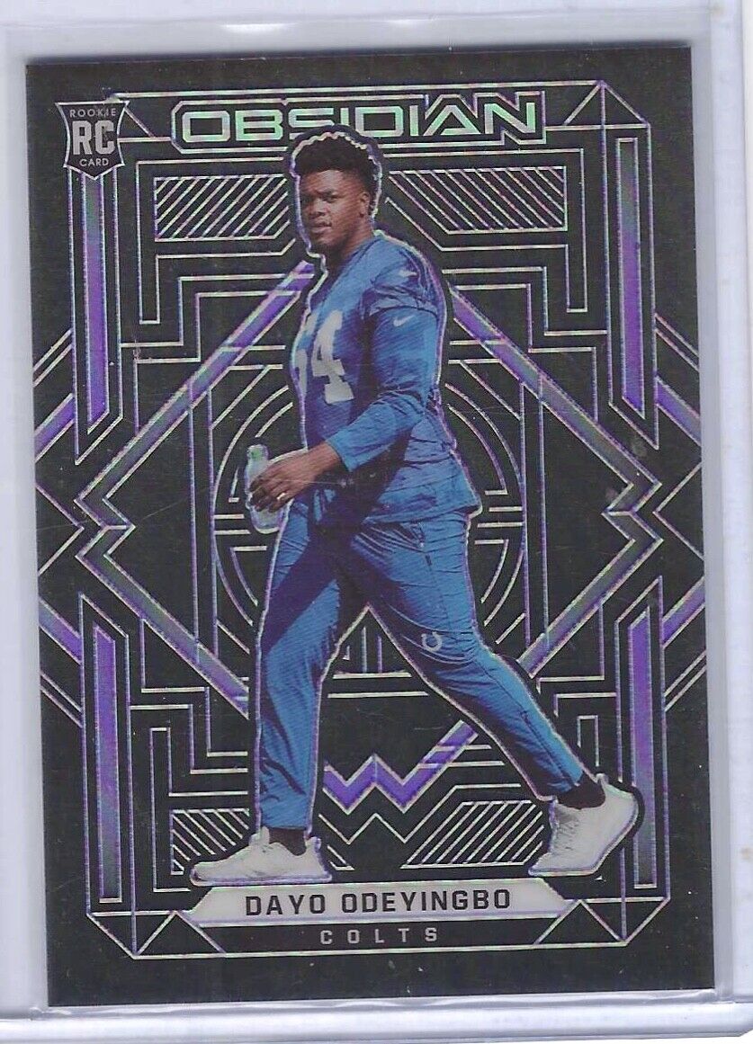 DAYO ODEYINGBO 2021 PANINI OBSIDIAN PURPLE ELECTRIC ETCH ROOKIE RC #D 029/100