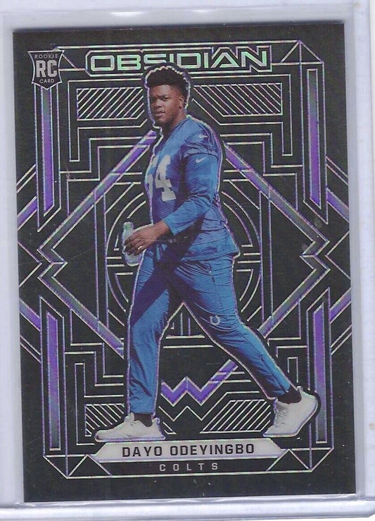 DAYO ODEYINGBO 2021 PANINI OBSIDIAN PURPLE ELECTRIC ETCH ROOKIE RC #D 029/100