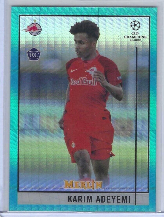 KARIM ADEYEMI 2020-21 TOPPS MERLIN AQUA HYPER REFRACTOR ROOKIE RC #35
