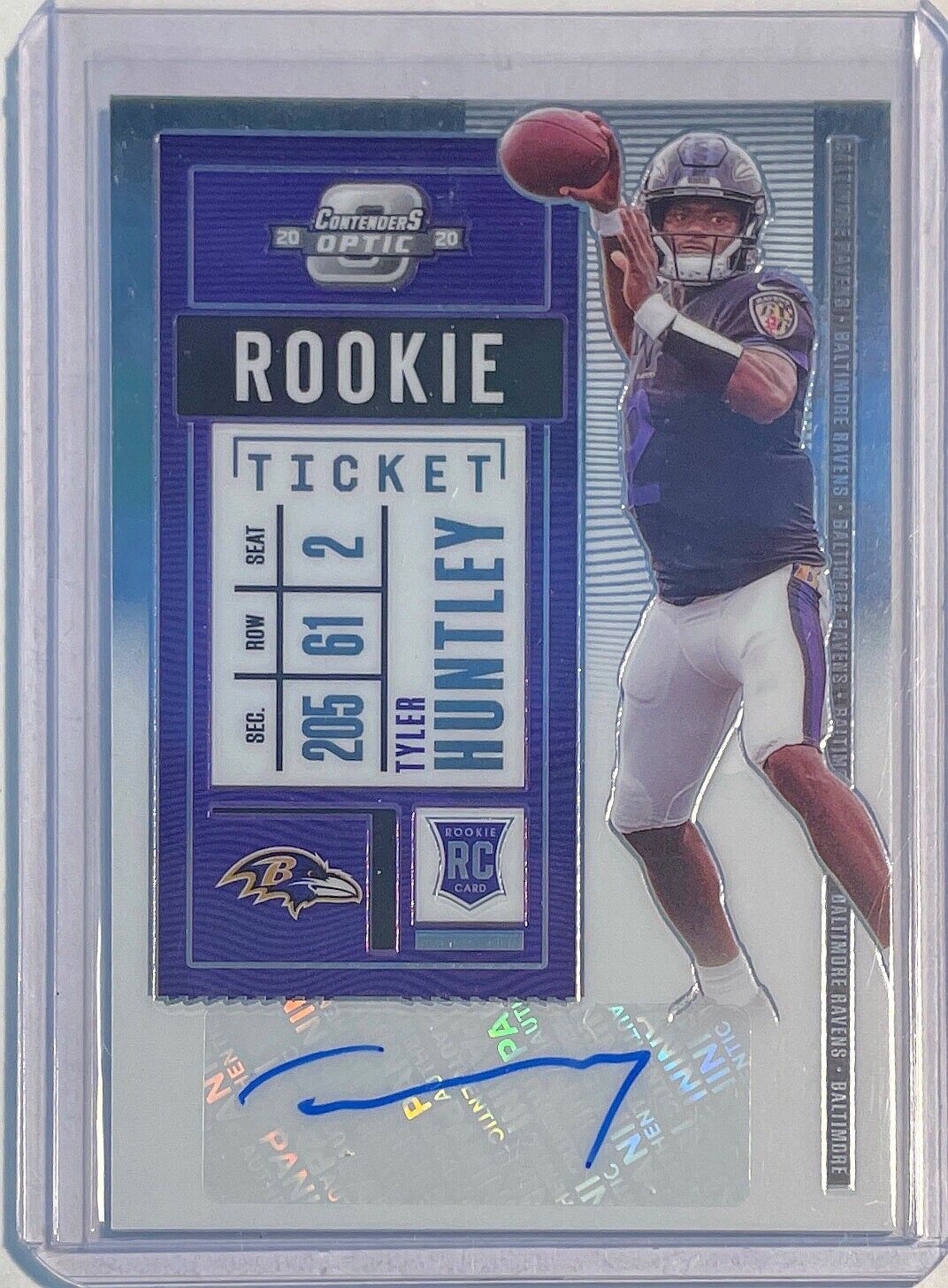 TYLER HUNTLEY 2020 PANINI CONTENDERS OPTIC ROOKIE TICKET AUTO ROOKIE RC #206