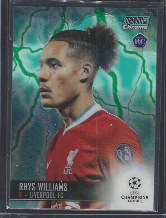 RHYS WILLIAMS 2021-22 STADIUM CLUB CHROME GREEN ELECTRIC REFRACTOR RC #D 14/150