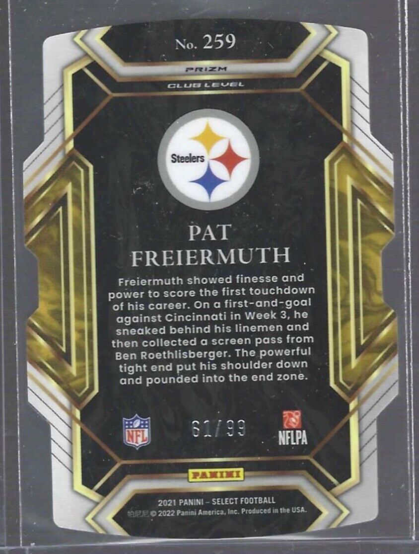 PAT FREIERMUTH 2021 PANINI SELECT CLUB LEVEL DIE CUT WHITE PRIZM RC #D 61/99