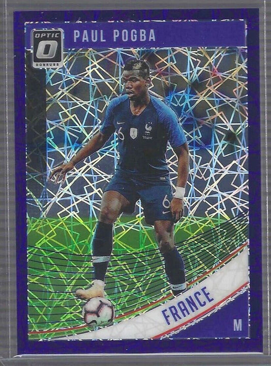 PAUL POGBA 2018-19 PANINI DONRUSS OPTIC PURPLE VELOCITY HOLO PRIZM #D 087/125
