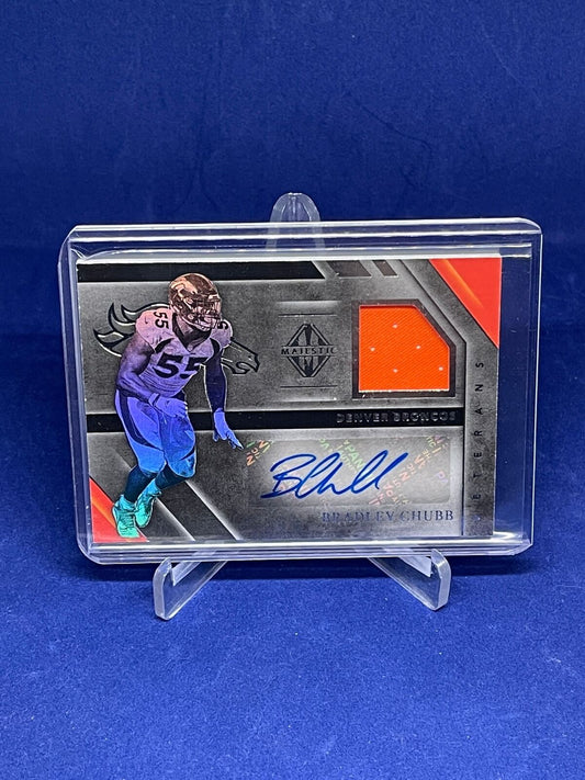 BRADLEY CHUBB 2019 PANINI MAJESTIC VETERANS JERSEY AUTO #D 63/99