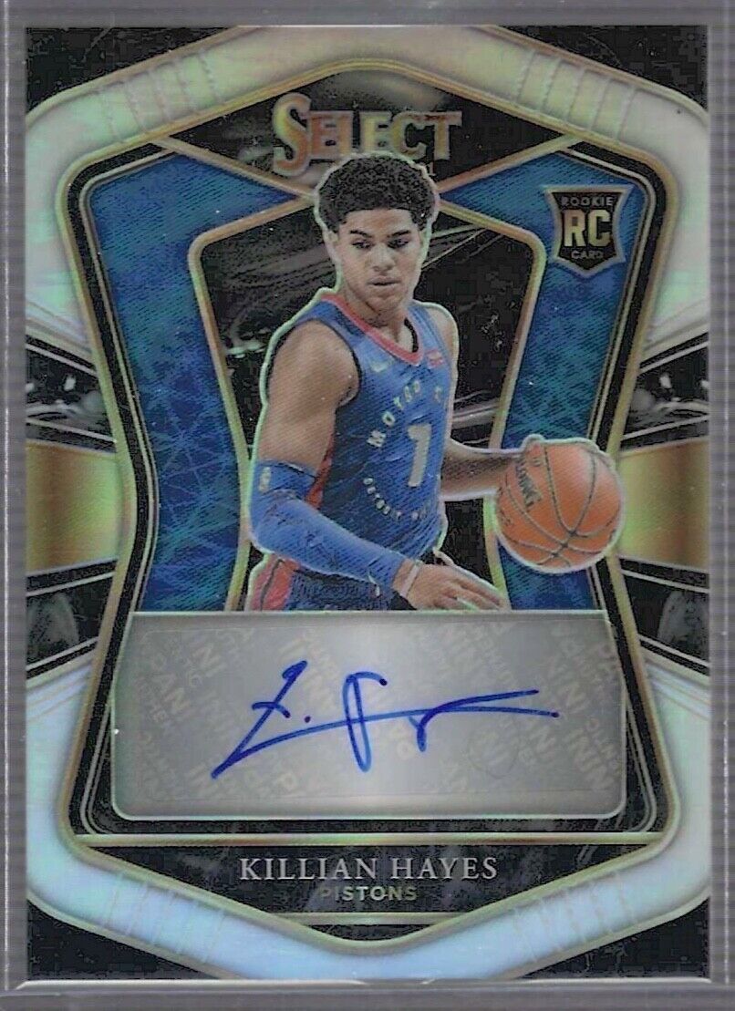 KILLIAN HAYES 2020-21 PANINI SELECT SILVER PRIZM ROOKIE AUTO RC #D 010/249