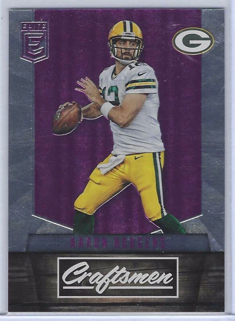 AARON RODGERS 2016 PANINI DONRUSS ELITE FOOTBALL CRAFTSMEN PURPLE #D 37/49