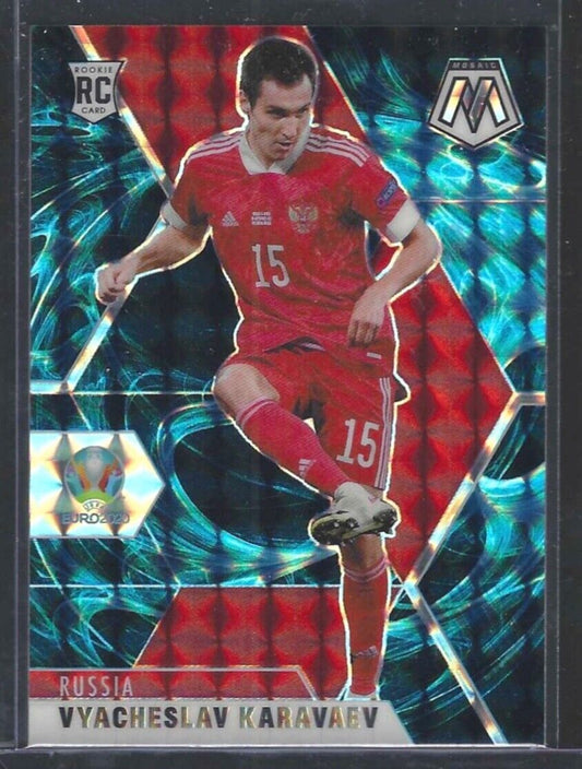 VYACHESLAV KARAVAEV 2020-21 PANINI MOSAIC EURO GENESIS PRIZM SSP ROOKIE RC #73