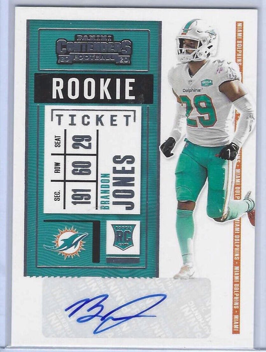 BRANDON JONES 2020 PANINI CONTENDERS ROOKIE TICKET AUTO RC #249