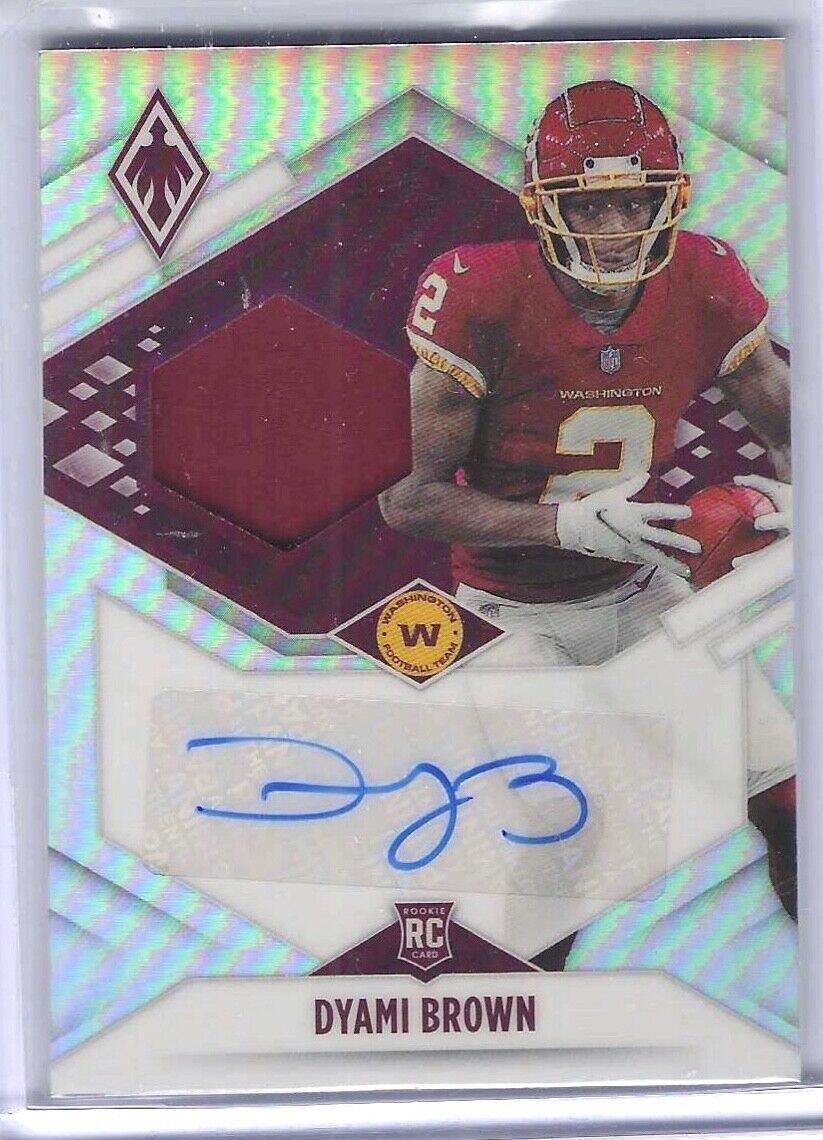 DYAMI BROWN 2021 PANINI PHOENIX SILVER PRIZM ROOKIE PATCH AUTO RC #D 040/299