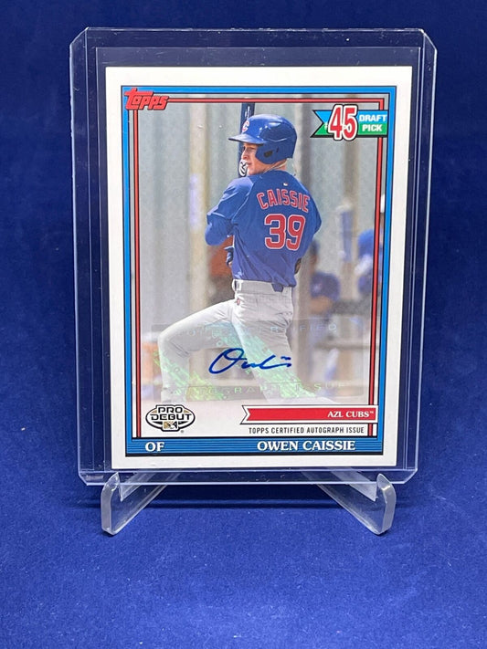 OWEN CAISSIE 2021 TOPPS PRO DEBUT AUTO PROSPECT