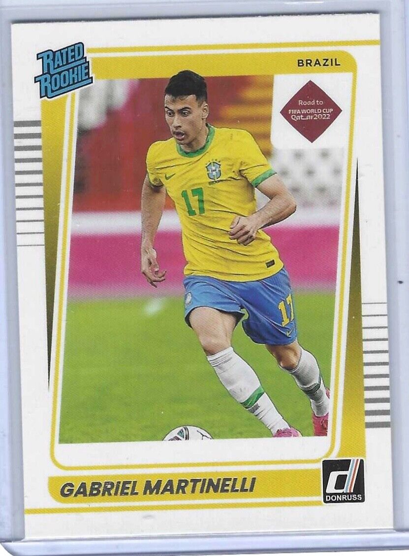 GABRIEL MARTINELLI 2021-22 PANINI DONRUSS ROAD TO QATAR RATED ROOKIE RC #182