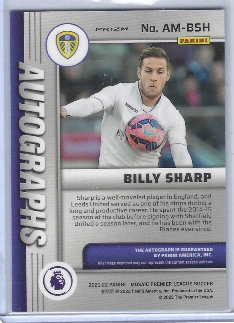 BILLY SHARP 2021-22 PANINI MOSAIC SILVER MOSAIC PRIZM AUTO #AM-BSH