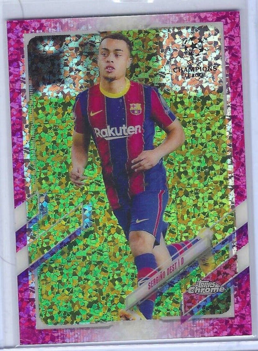 SERGINO DEST 2020-21 TOPPS CHROME PINK SPECKLE MINI DIAMOND REFRACTOR RC #D /175