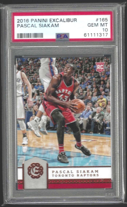PASCAL SIAKAM 2016-17 PANINI EXCALIBUR ROOKIE RC #165 PSA 10 GEM MINT